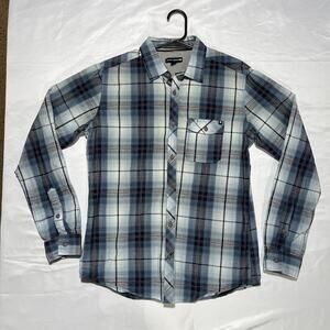 Classic Western Southwest Hipster Ocean Current Normcore Plaid Mens Casual Shirt